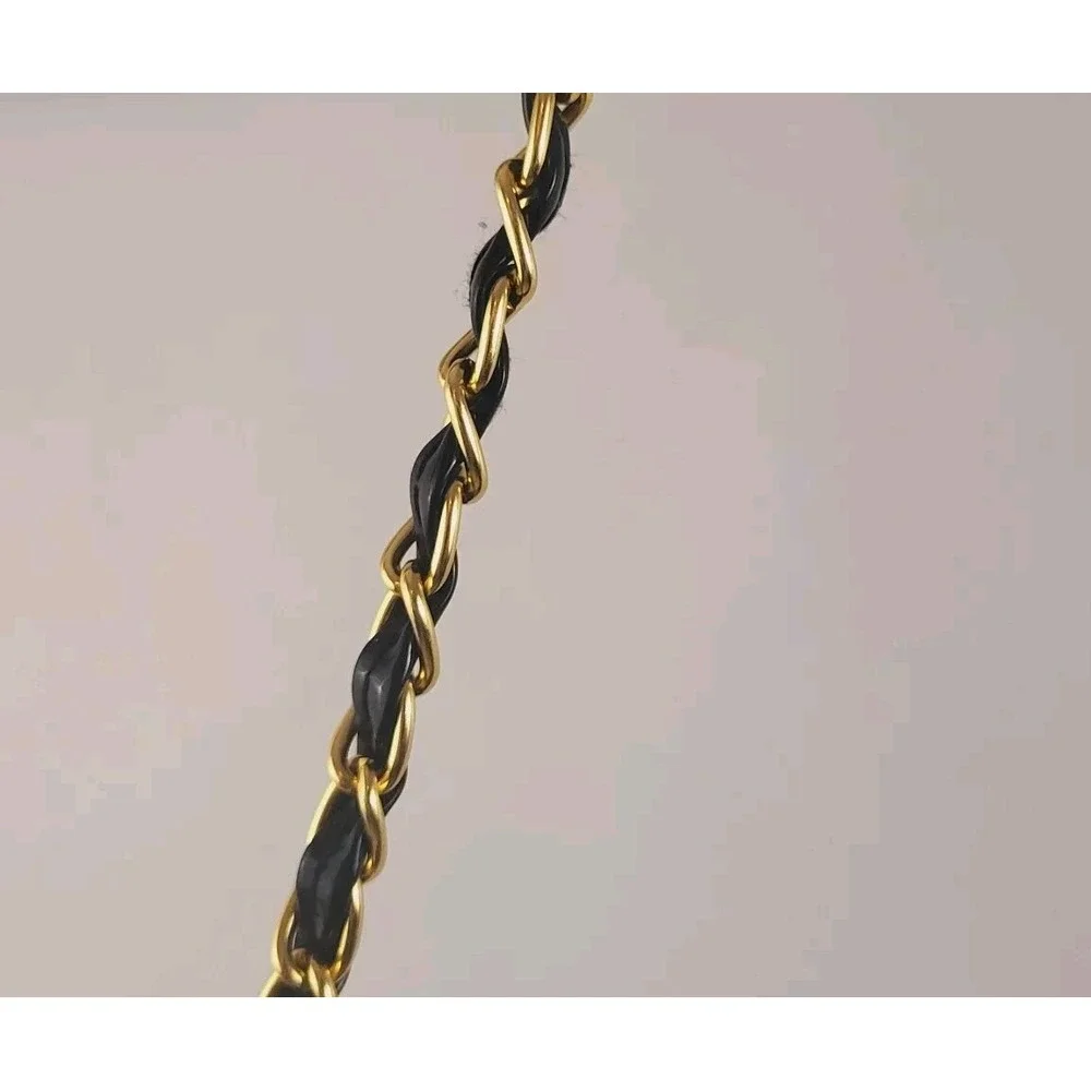 Deena &‎ Ozzy Wheat Straw Paille De Ble Shoulder Bag Golden Chain Woven - Picture 5 of 16